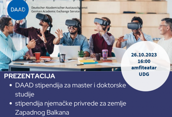 DAAD stipednija za master i doktorske studije